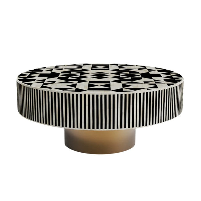 Zenia Bone Inly Centre Table - Black