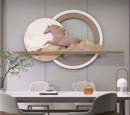 Majestic Horse 3D Resin Wall Decor