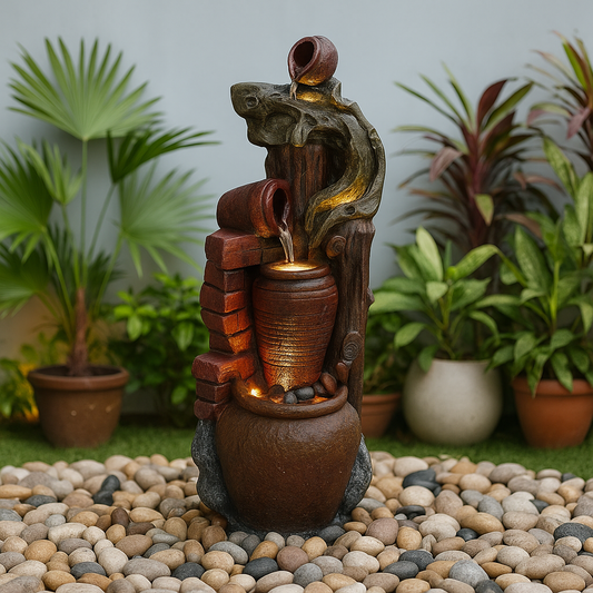 PC Home Decor | Big Matki Fountain, Brown