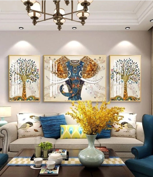 Aluminium frame PVC Painting Set of 3