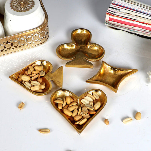 Deck of Cards Aluminium Platter Set – Premium Snack & Serving Trays (Set of 4)