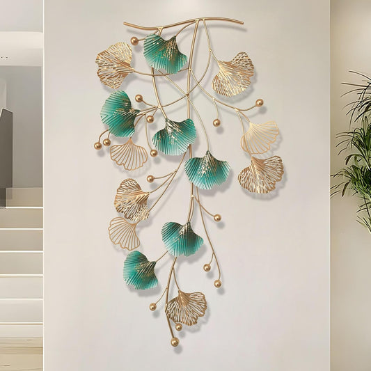 Elegant Floral Disc Metal Wall Hanging