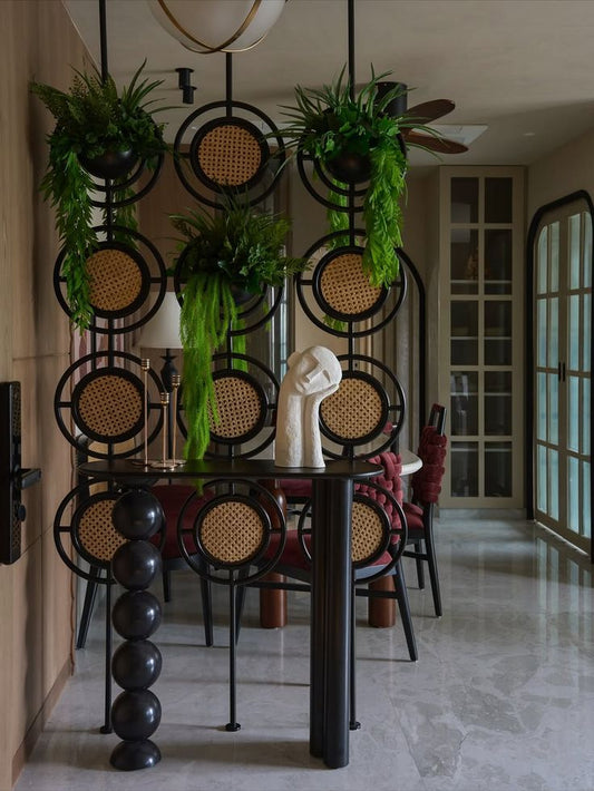 Modern Iron Partition Wall Panel with Planter Holder