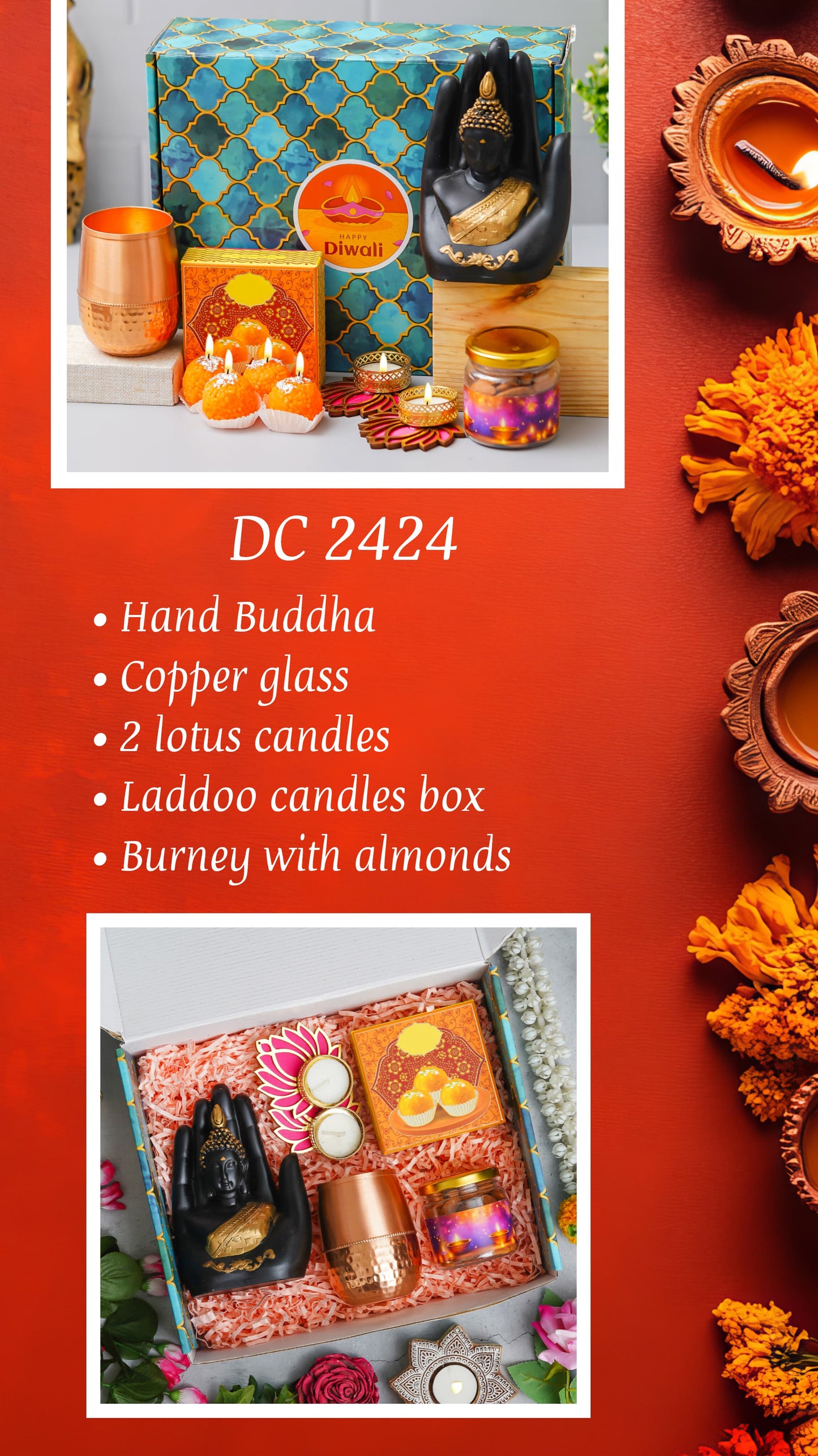 Buddha Hath with Dryfruit Diwali Gift Hamper