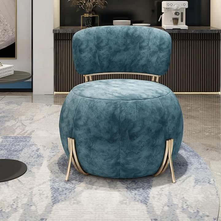Accent Chair With Foot Rest Modern Luxury Armchair Gold Metal Frame