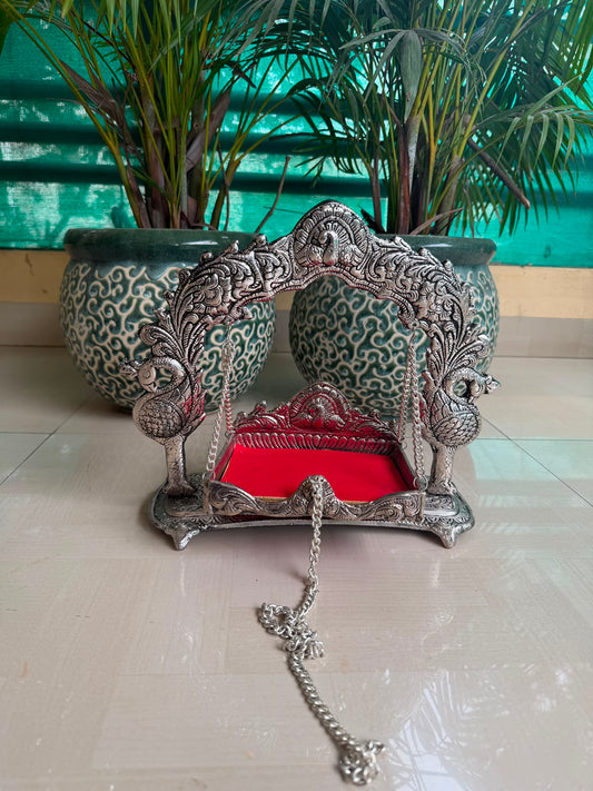 Medium Peacock front frame style antique jhula