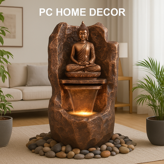 PC Home Decor | Pahad Buddha Fountain, Bronze