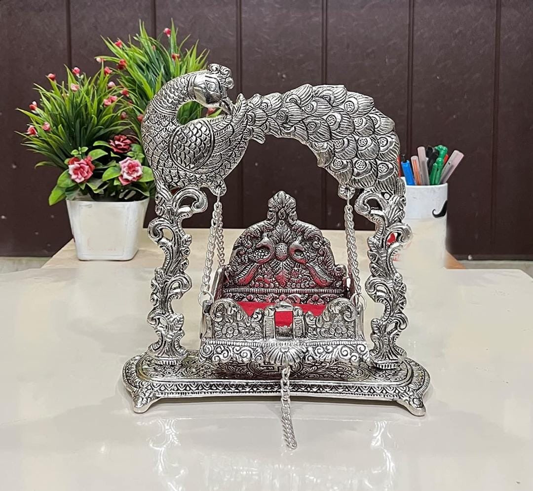 Metal Peacock Krishna Jhula