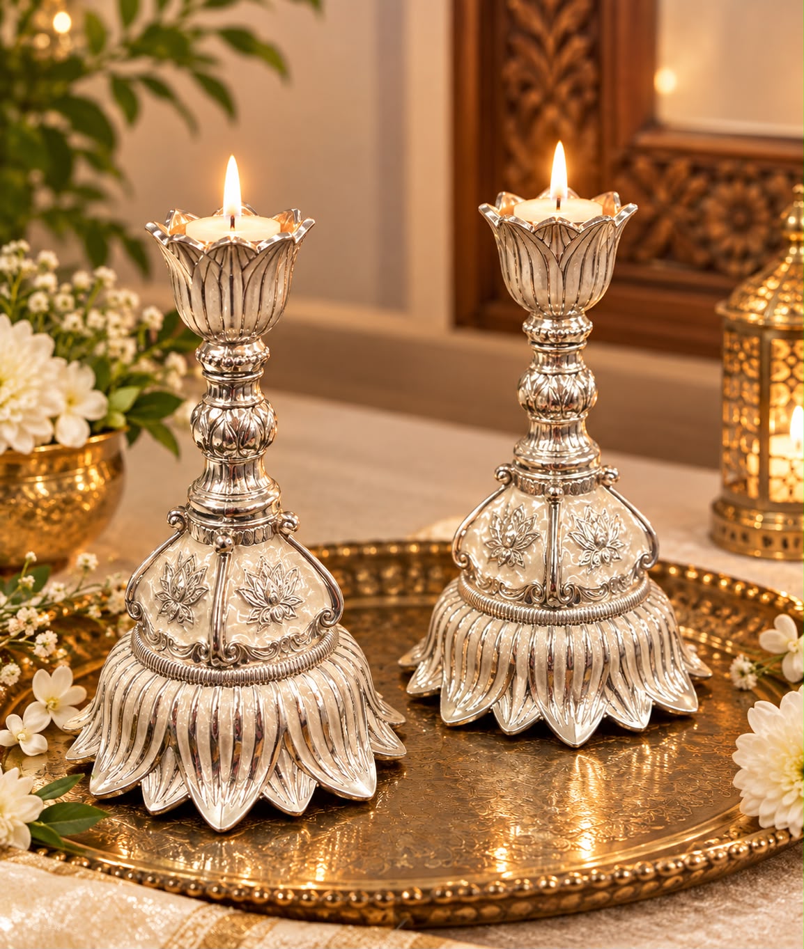 Candle Stand Pair