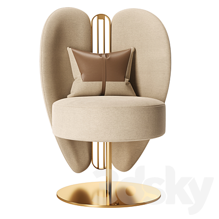 Modern Luxury Accent Chair – Leatherite Fabric | SS Frame | PVD Coated