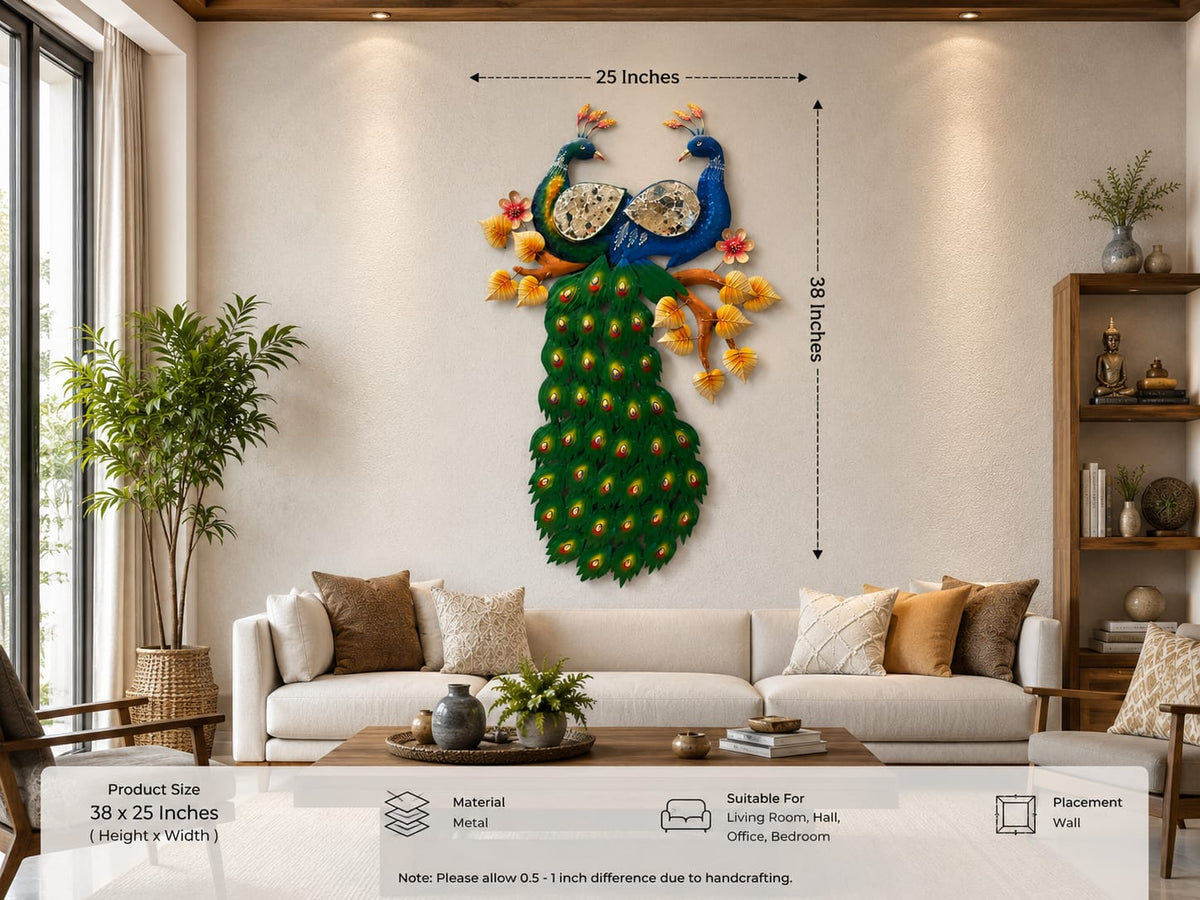 Metal Two Faces Wall Decor With LED