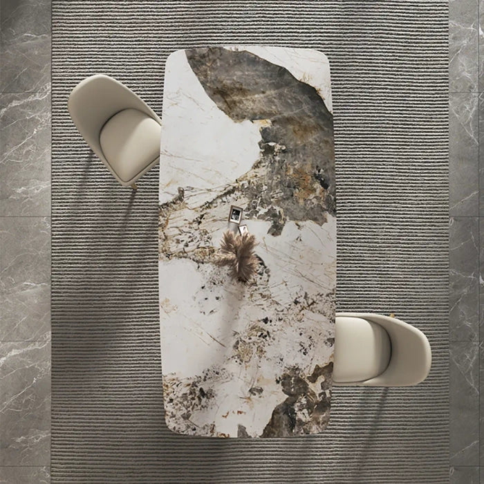 Contemporary Luxury Rectangular Plush Dinning Table