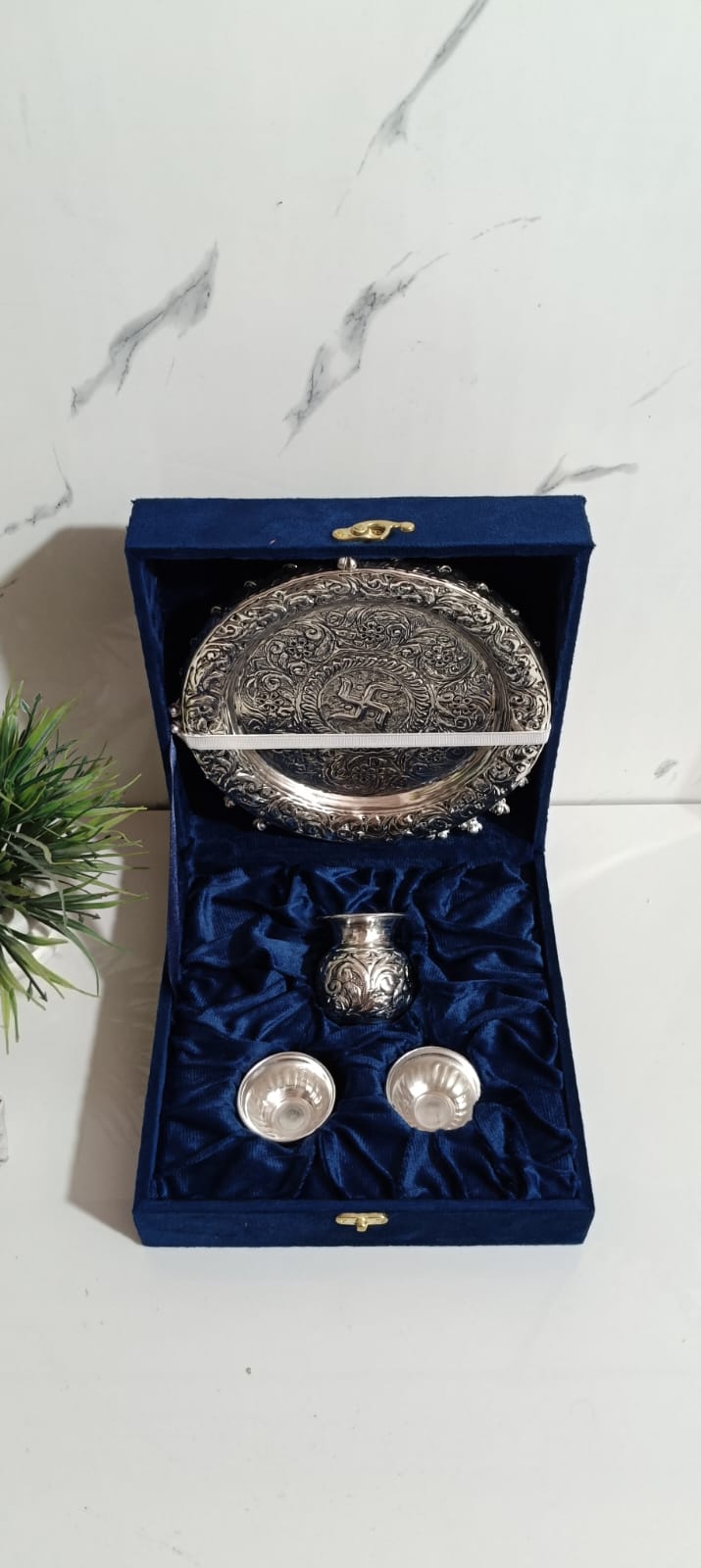 German Silver Ghungroo Thali