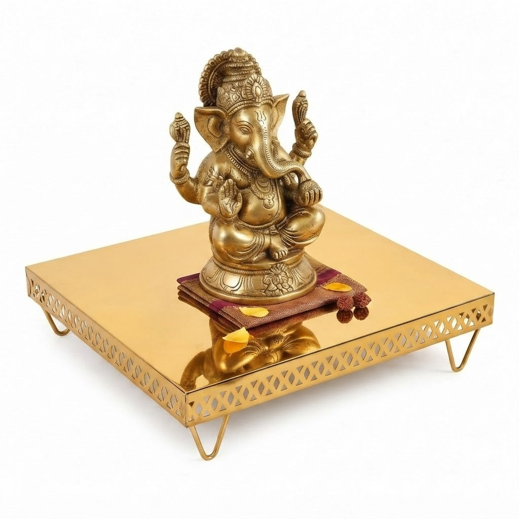 Ganpati Metal Chowki