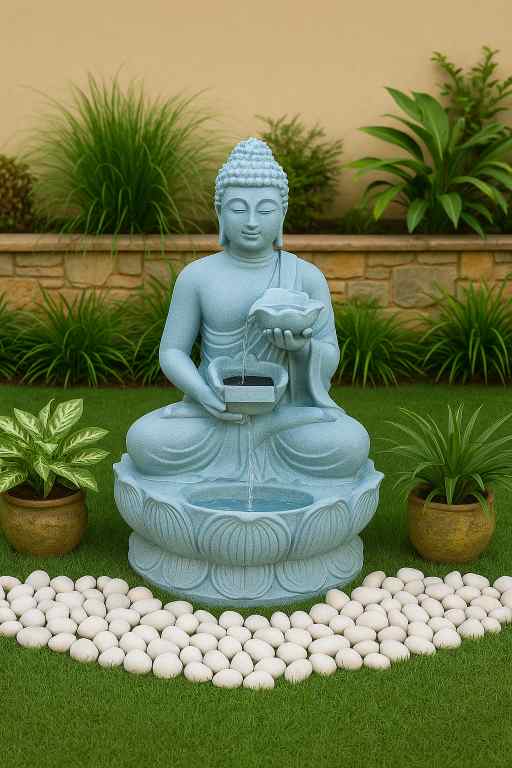 Double Bowl Lotus Buddha Fountain ( 2.5feet)
