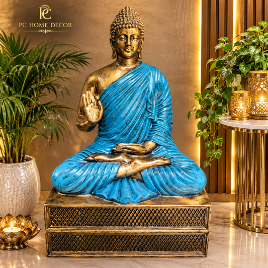 Premium Fiber Buddha Statue – 60 Inch | Unbreakable Luxury Home Décor