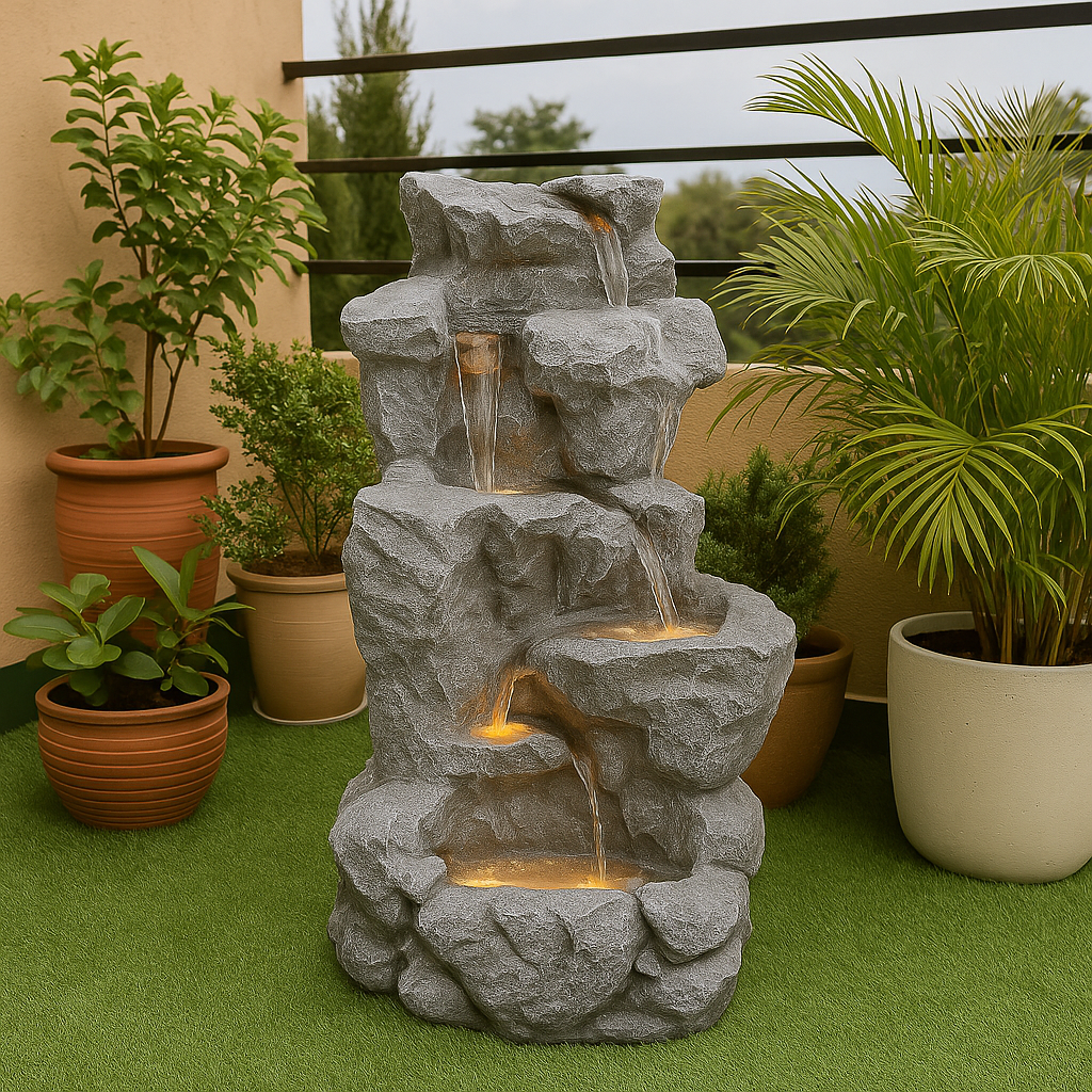 Rock 6-Tire Water Fountain