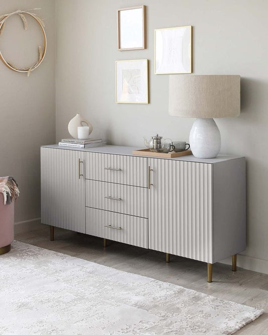 Maple Storage Console Table For Living Room