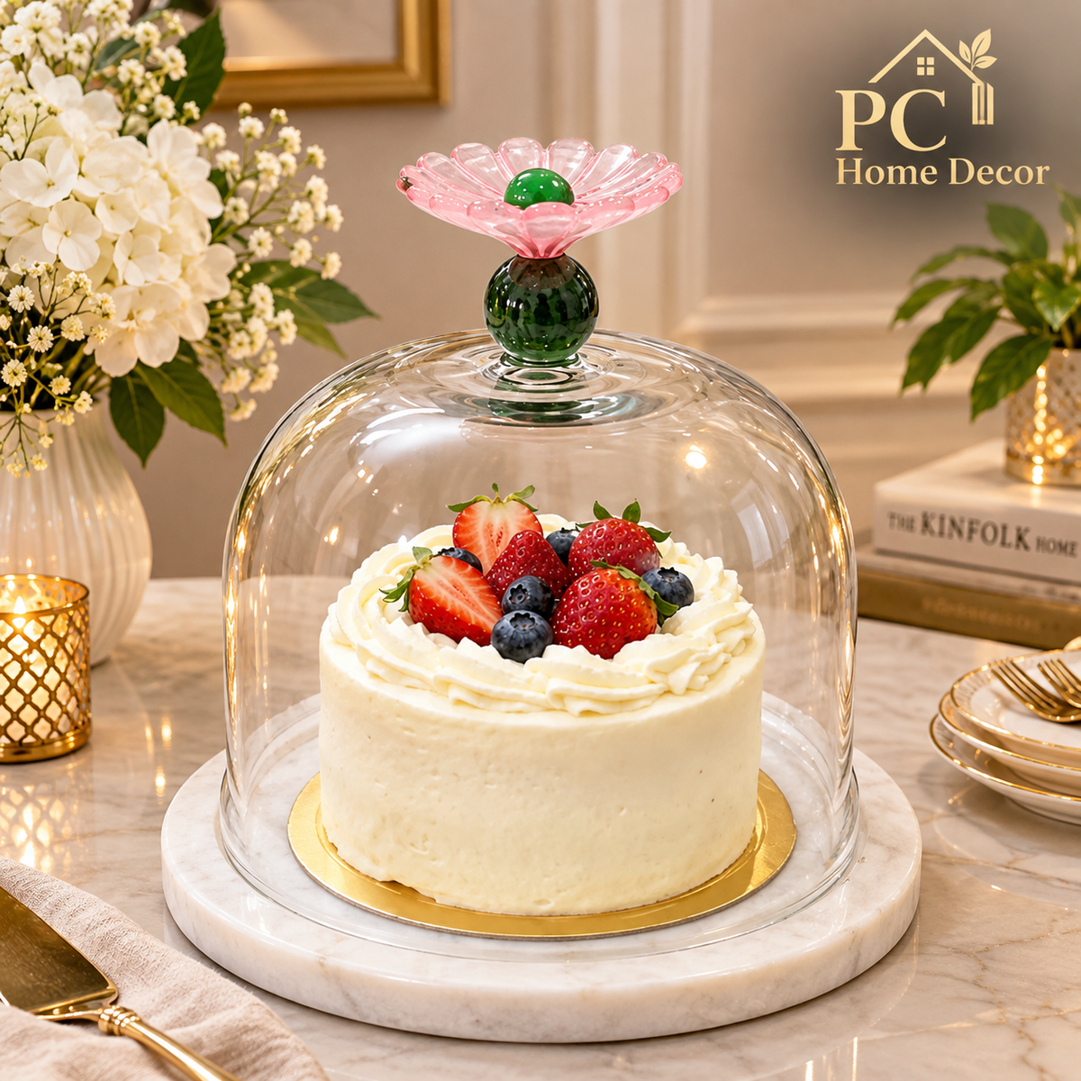 Cake Stand With Glass Dome