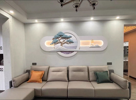 The Tranquil Pine & Deer – 3D Resin Wall Decor