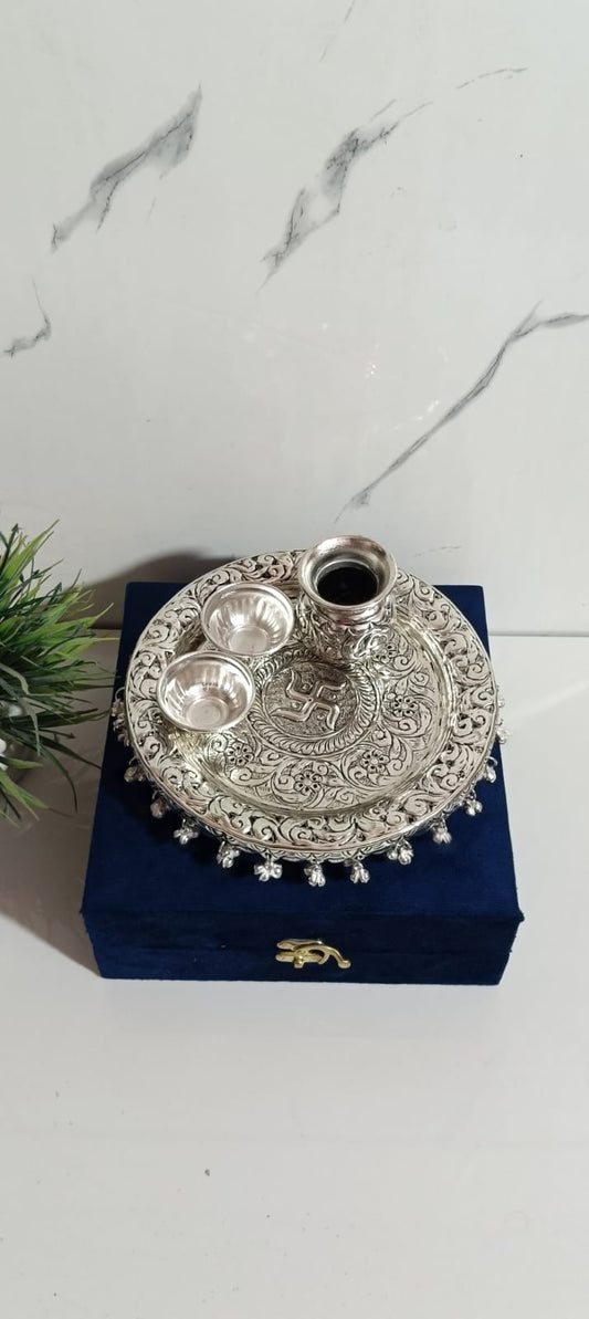 German Silver Ghungroo Thali