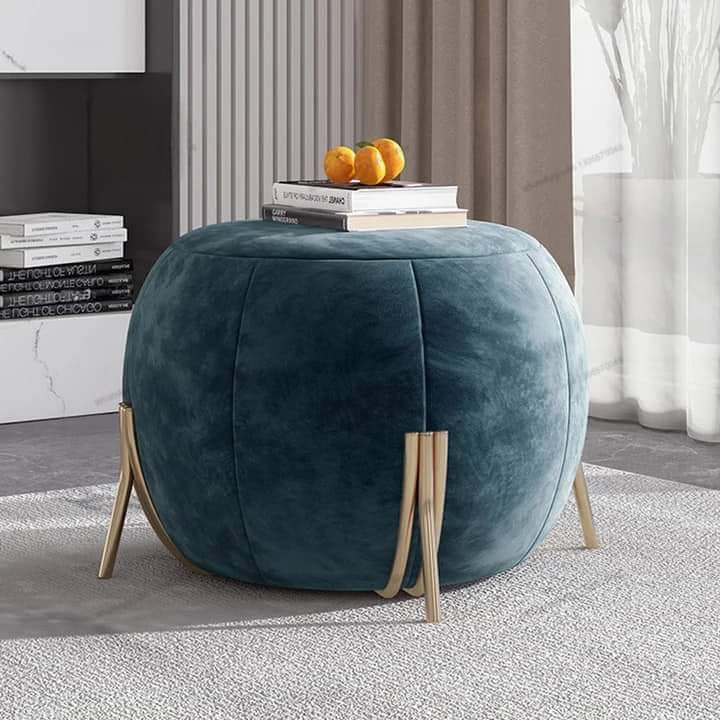 Accent Chair With Foot Rest Modern Luxury Armchair Gold Metal Frame