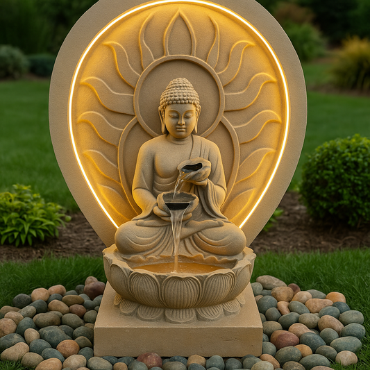 Sun Double Bowl Buddha Fountain