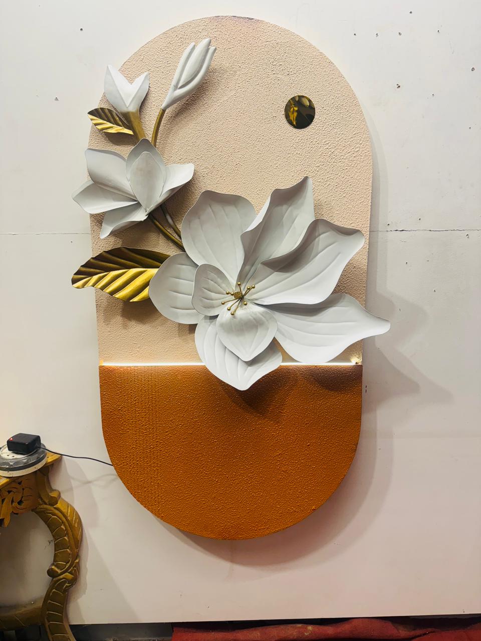 3D Wall Decor With Flower