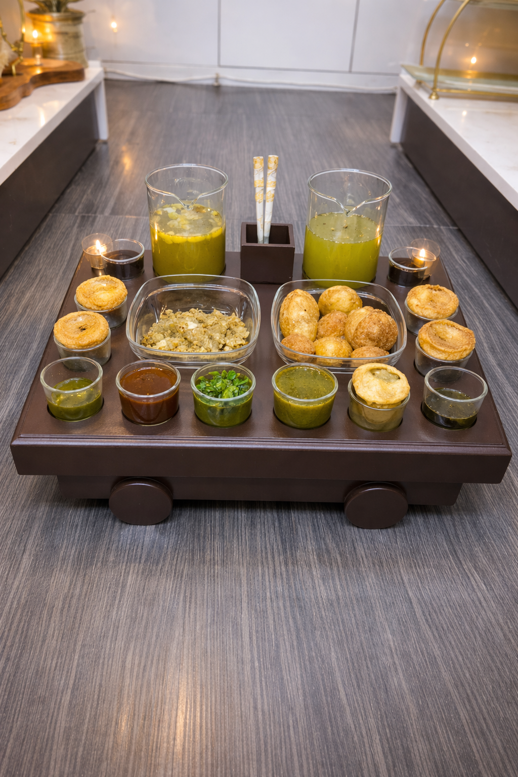 Pani Puri Thela Platter
