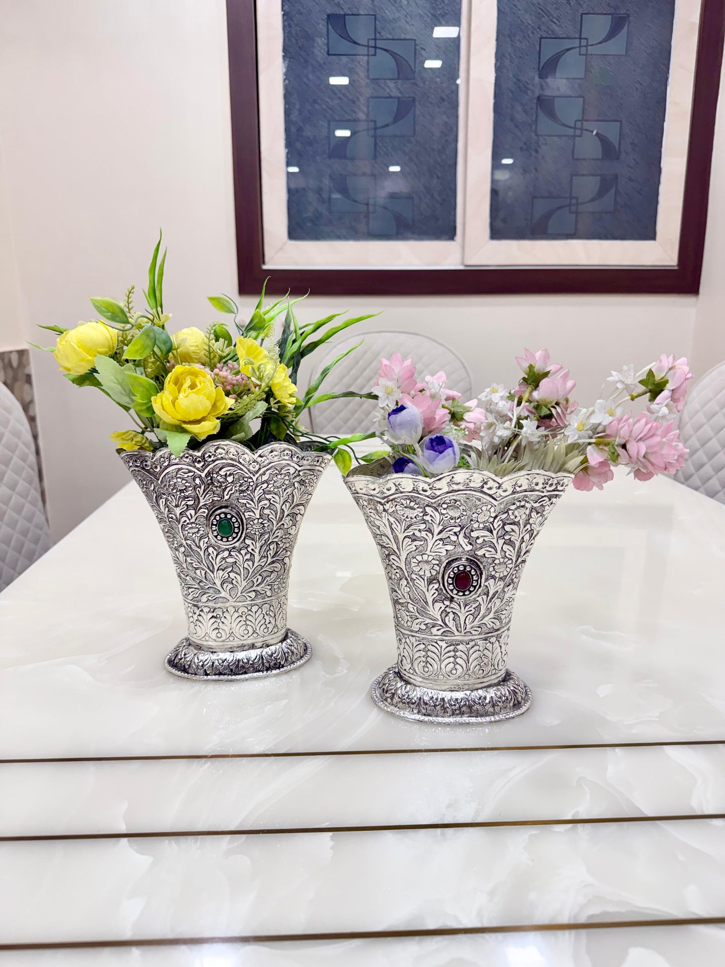 German Silver Vases