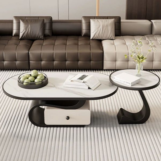 Modern Dual-Layer Coffee Table Set