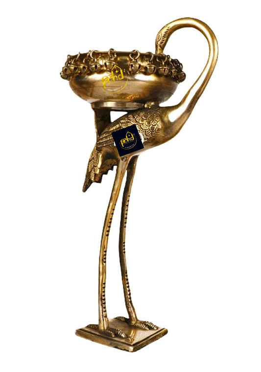 PC Home Decor | Swan Brass Heavy Urli, Gold