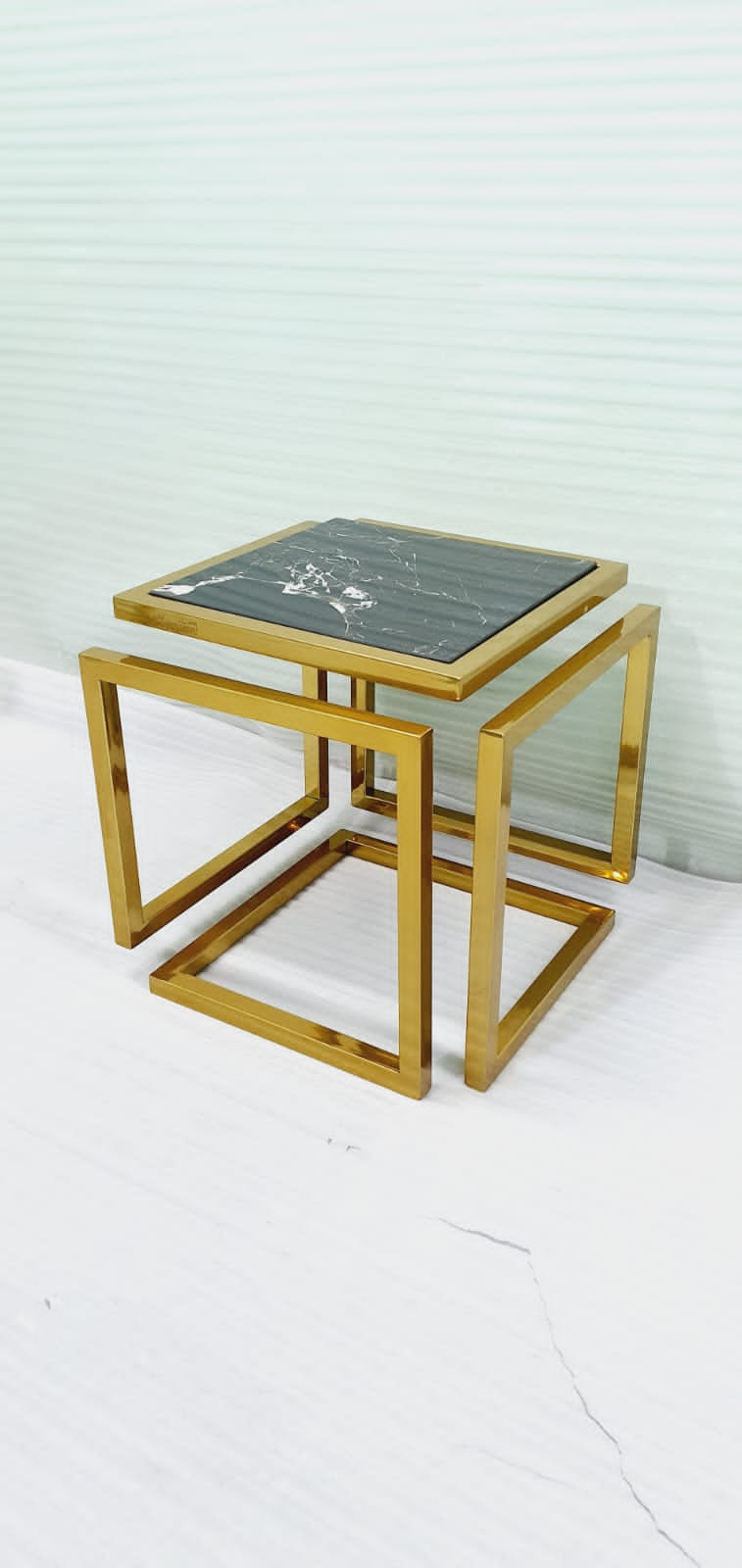 Stainless Steel Square Cube Table