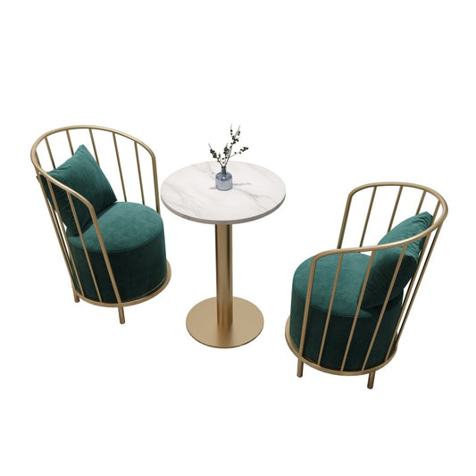 PC Home Decor | Set of 3 Leisure Caffee Restaurant Set, Green and Gold