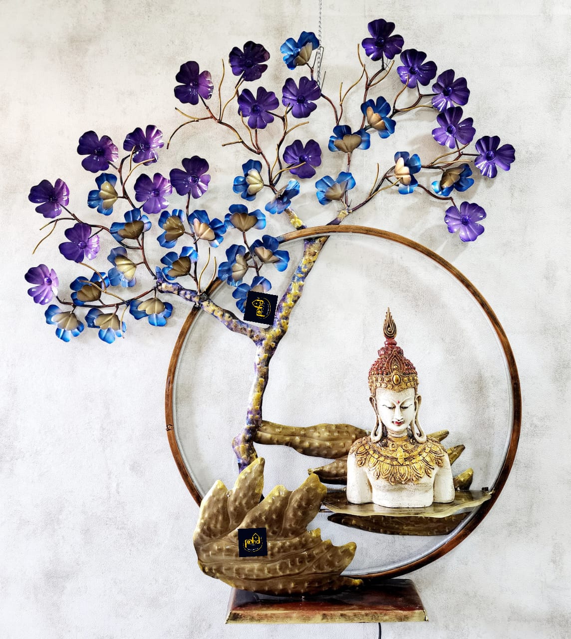 Beautiful Buddha Metal Tree Wall Decor/Wall Art | 42"?38"?7" inches