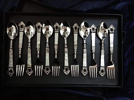 Mother Of Pearl Taj Design  Dinner Spoon Set Of 12pcs