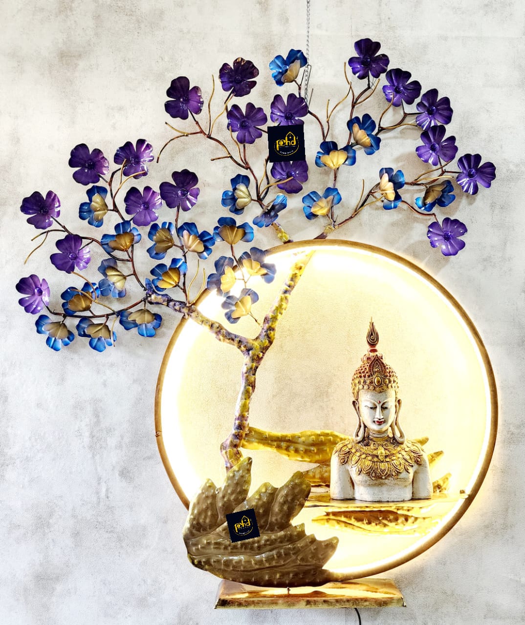 Beautiful Buddha Metal Tree Wall Decor/Wall Art | 42"?38"?7" inches