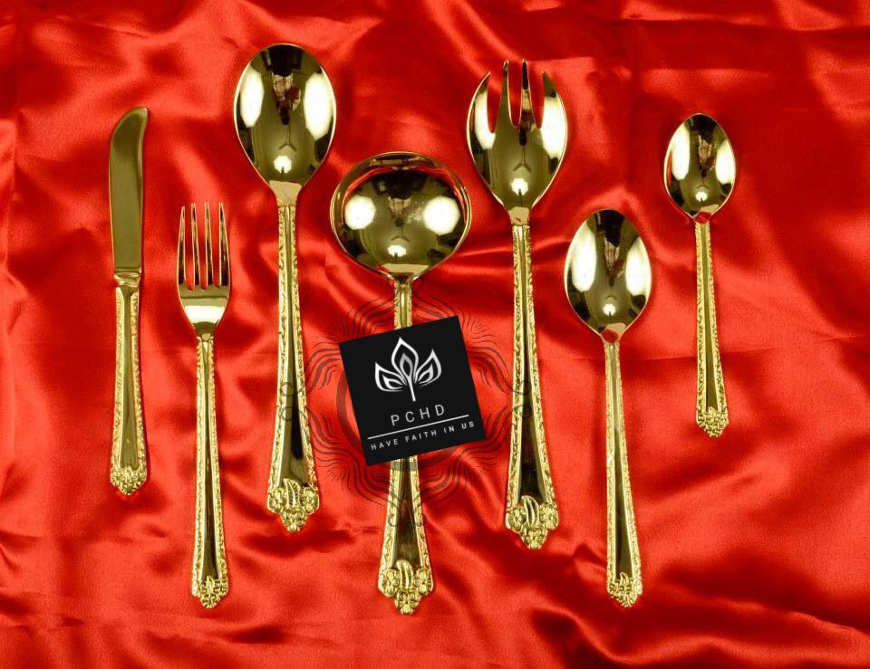 Exquisite Brass Cutlery Set - Timeless Elegance for Every Meal