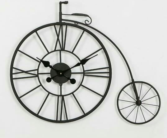PC Home Decor | Velocipede Bicycle Wall Clock, Black