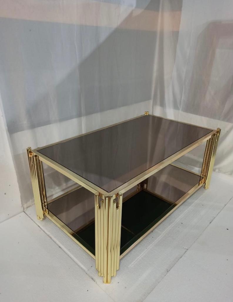PC Home Decor | Large Stainless Steel Centre Table, Gold