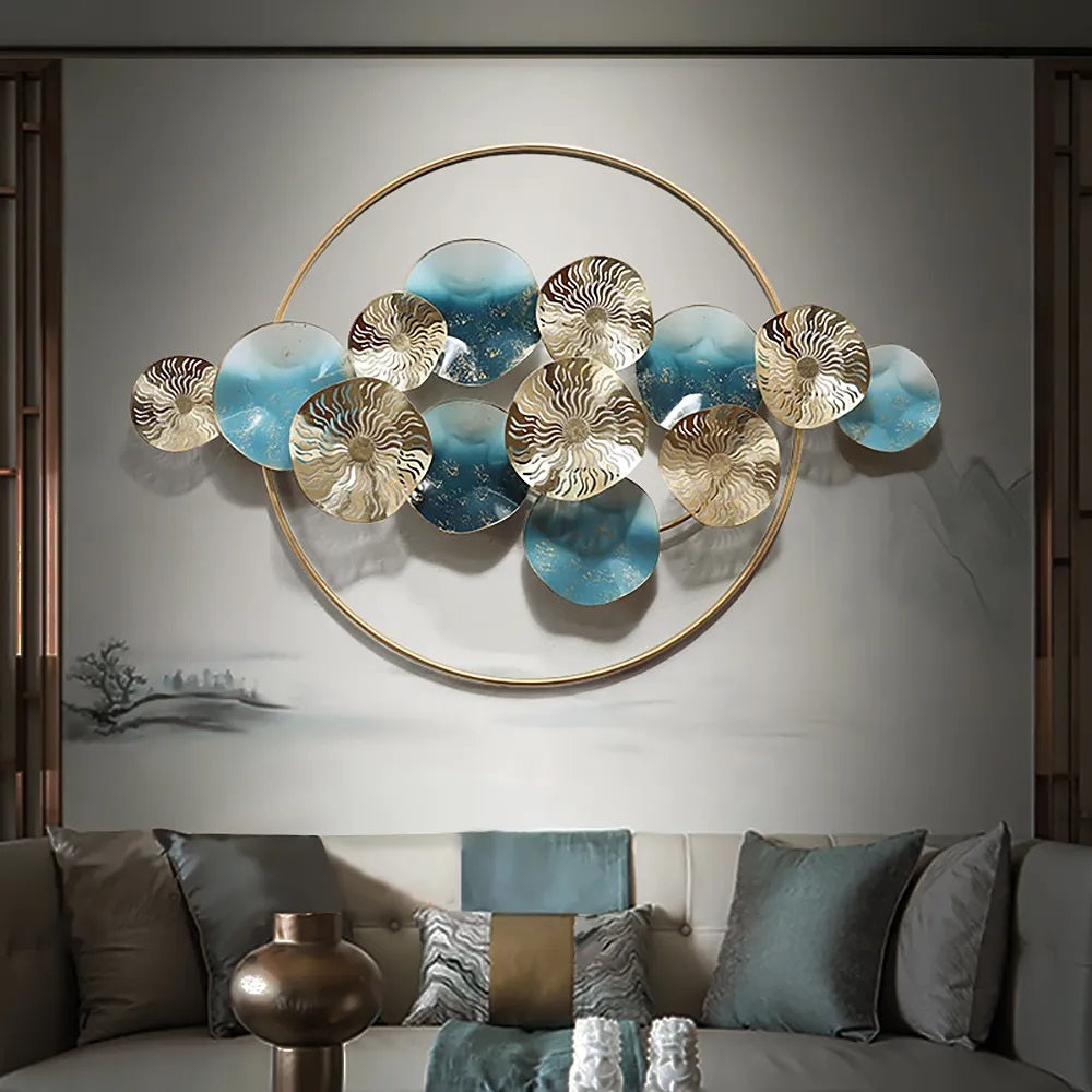 PC Home Decor | Ring Gold and Blue Wall Decor