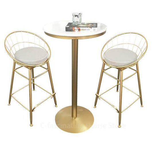 PC Home Decor |  Cafe Bar Set, White and Gold