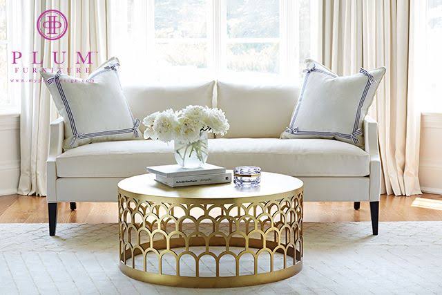PC Home Decor | Stainless Steel Centre Table, Gold and White