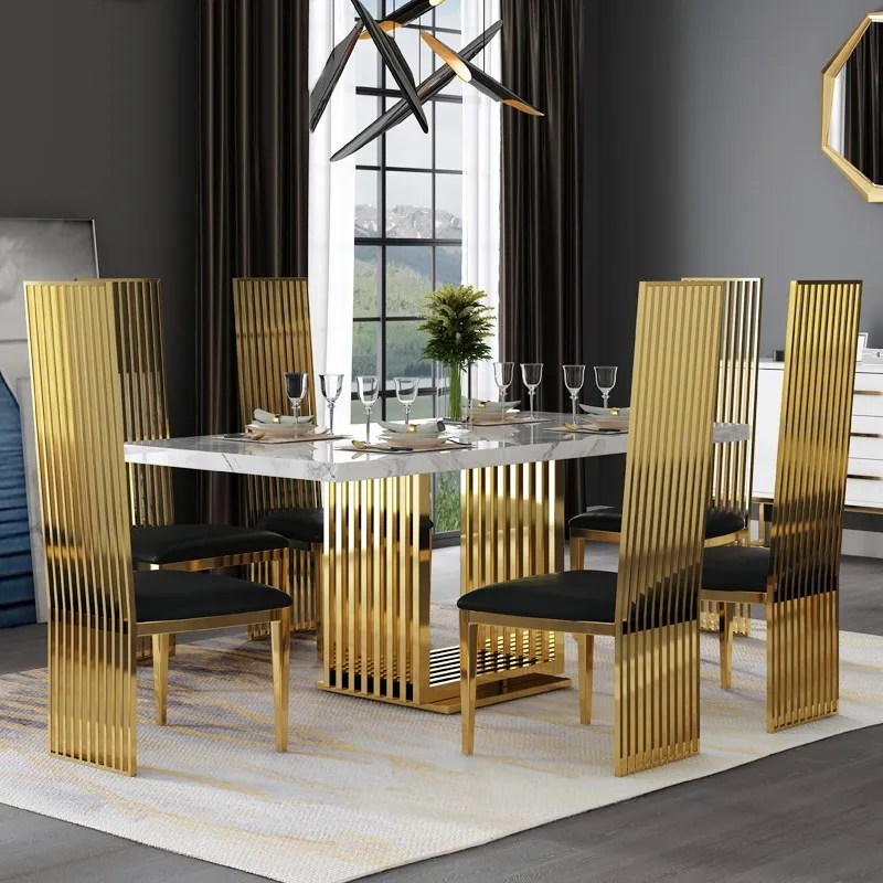 Modern Dinning Table With 6 Chairs