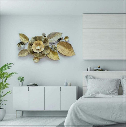 PC Home Decor | Metal Golden Daisy Flower Wall Decor, Gold
