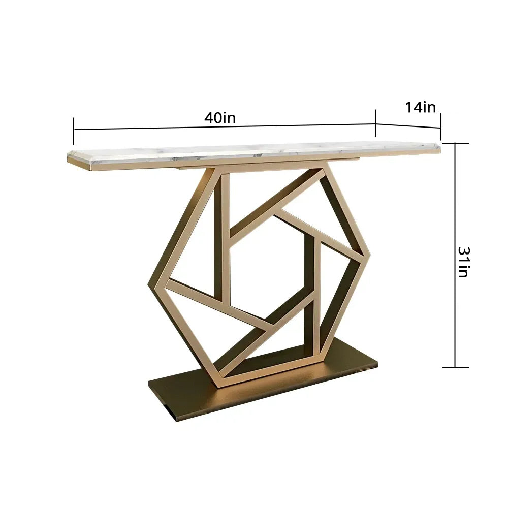 Contemporary Console Table Hexagone Design