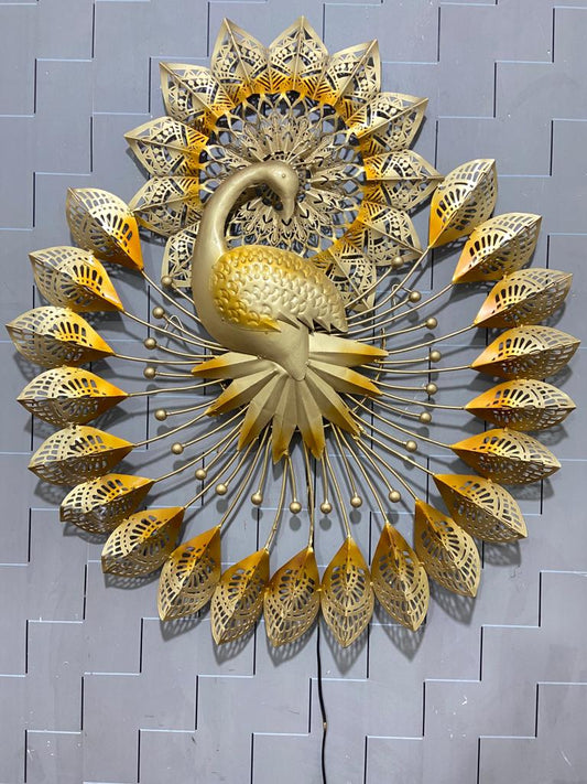 Exclusive Peacock Wall Decor In Gold