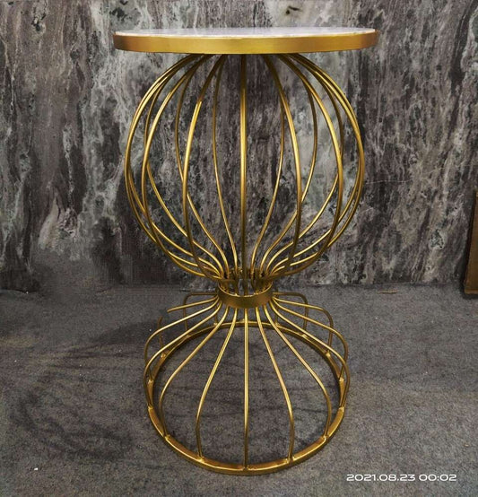 PC Home Decor | Bedroom Marble Side Table, Gold