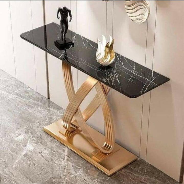 Stainless Steel X Shape Console Table