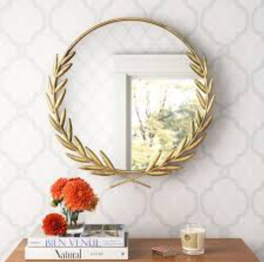 PC Home Decor | Small Daphne Wall Mirror, Gold